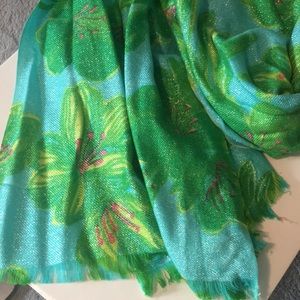 Lilly Pulitzer oversized metallic scarf